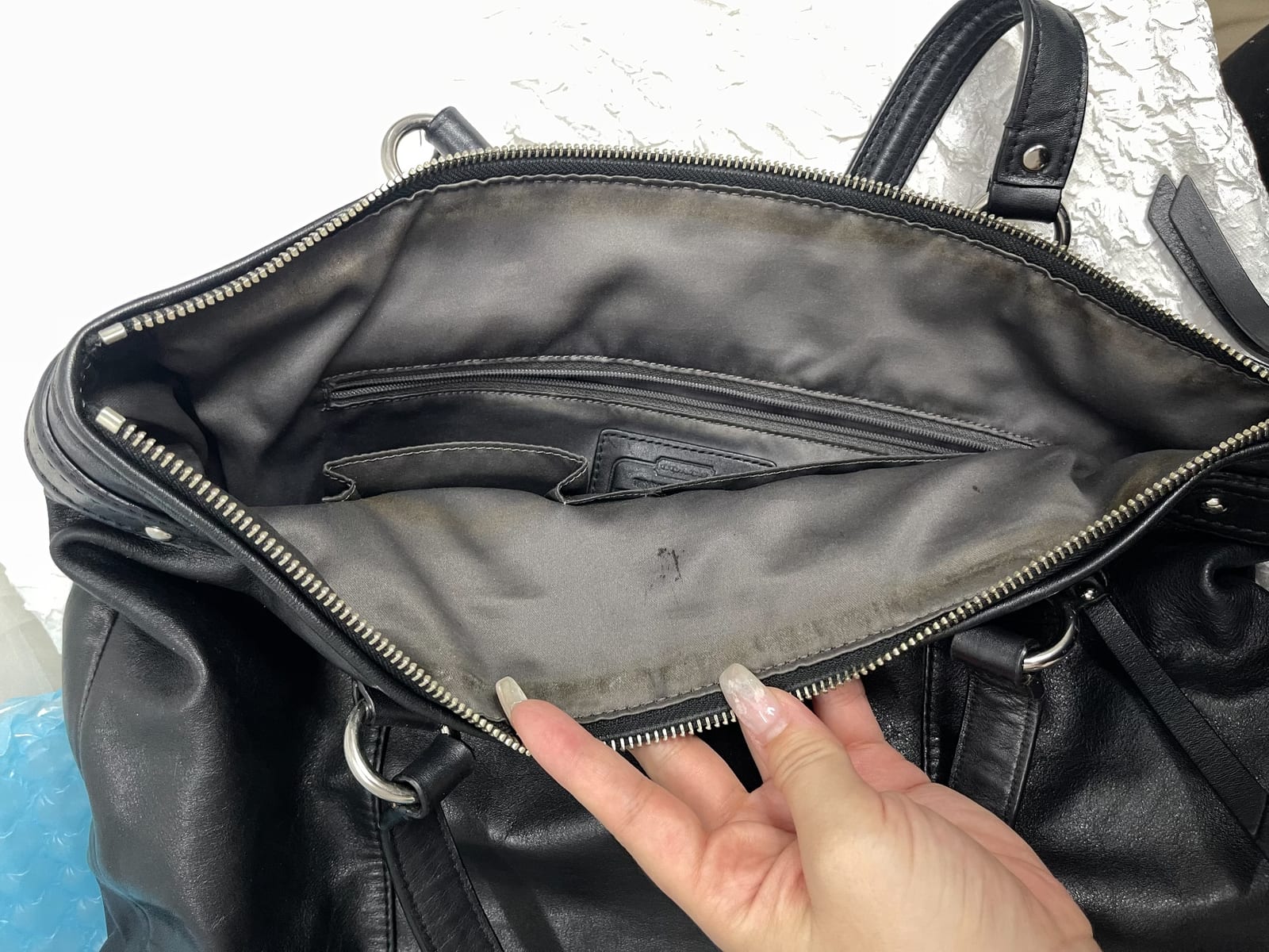 Vintage Coach Black Soft Tote Bag 2