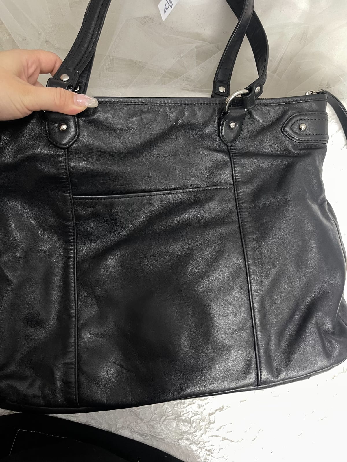 Vintage Coach Black Soft Tote Bag 7