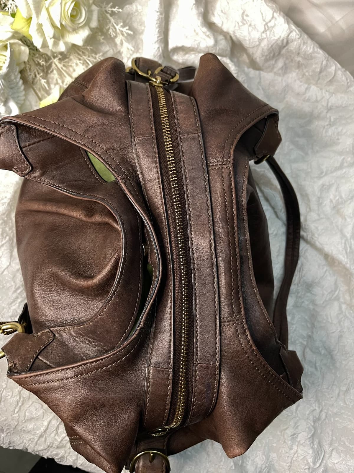 Vintage Coach Brown Slouched Hobo Bag 5