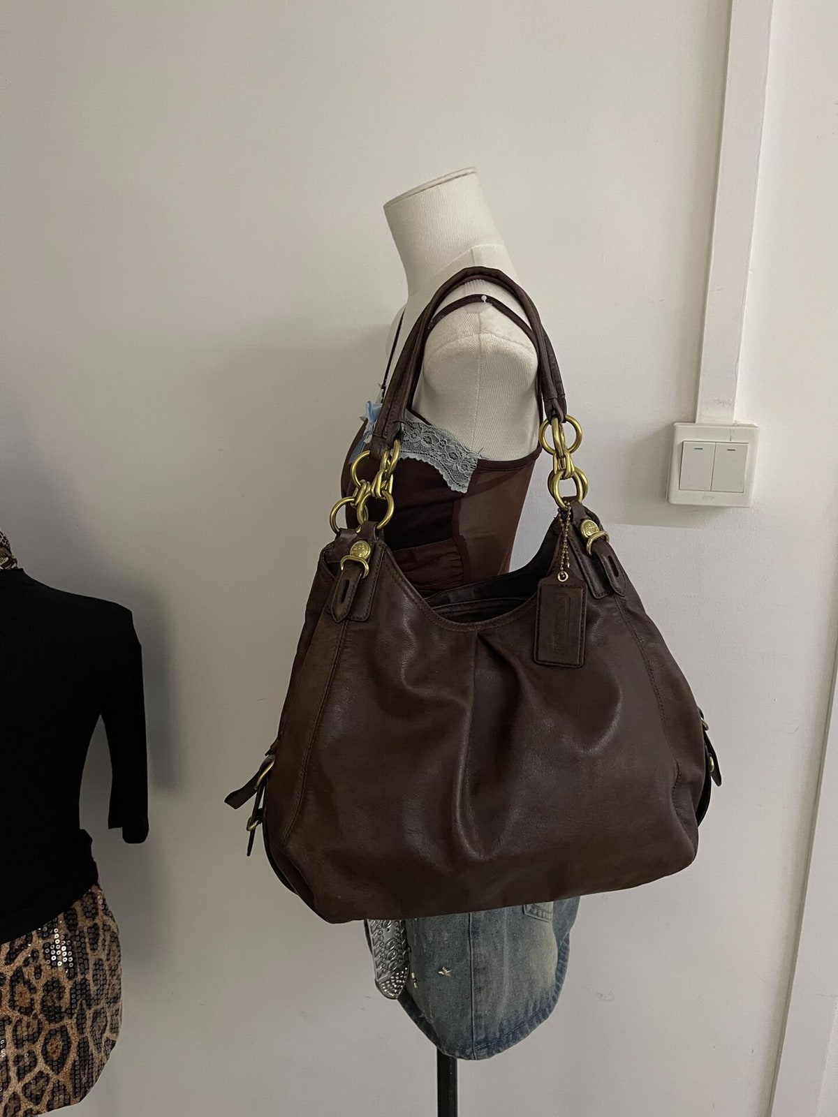 Vintage Coach Brown Slouched Hobo Bag 9