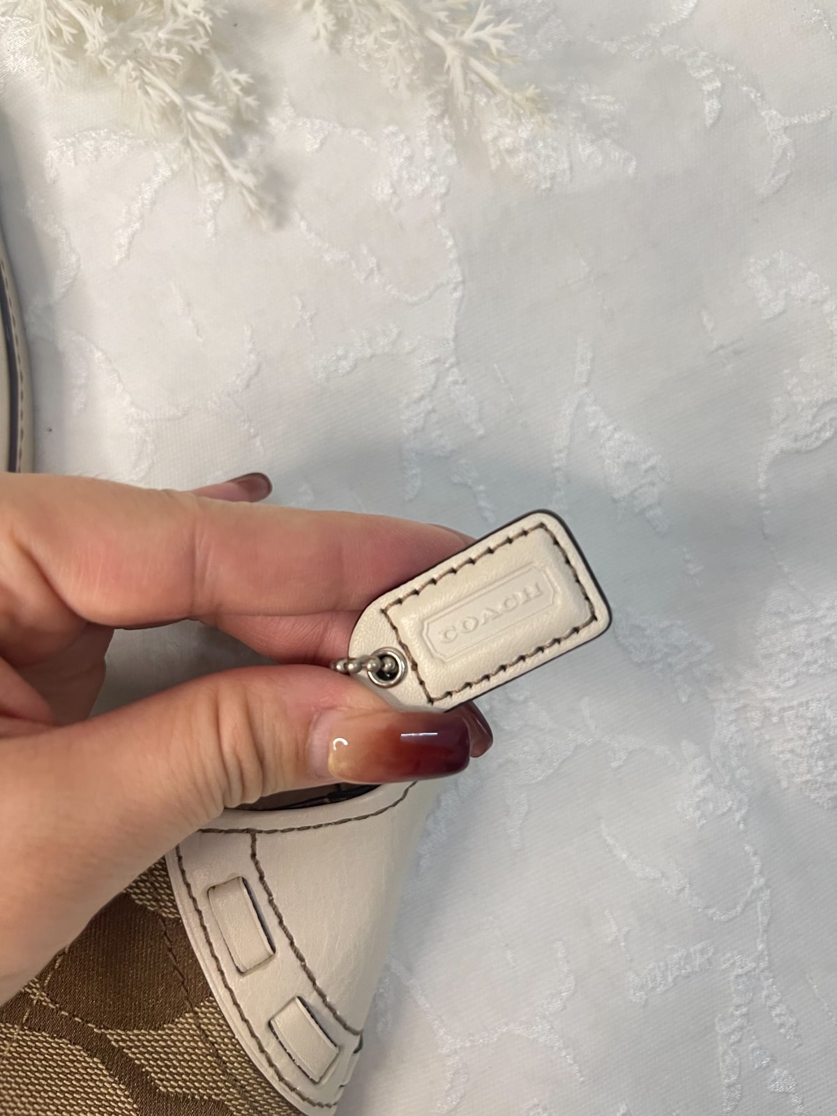 Vintage Coach Cream Snakeskin Hobo Bag 7