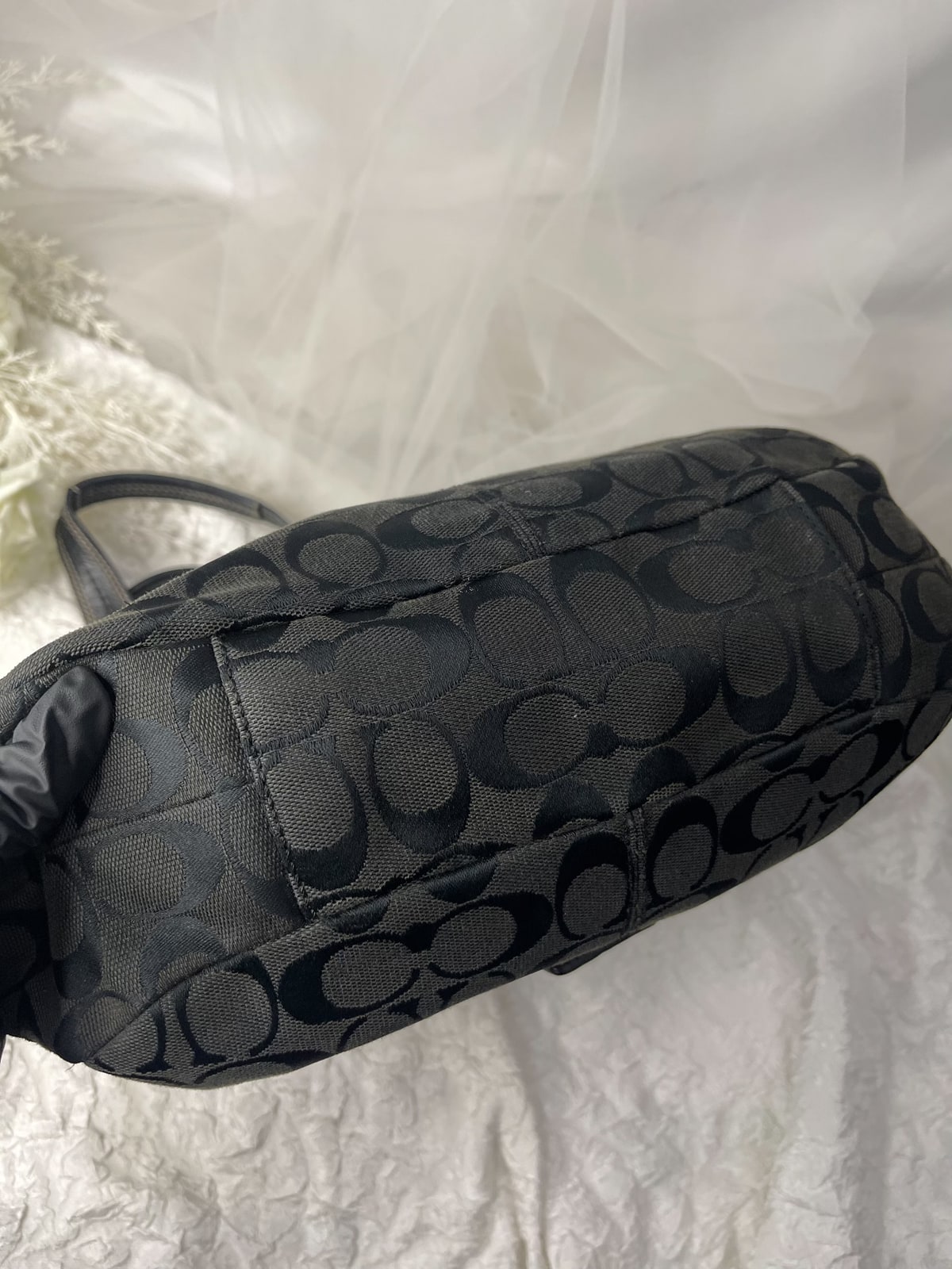 Vintage Coach Black Mini Hobo Bag 8