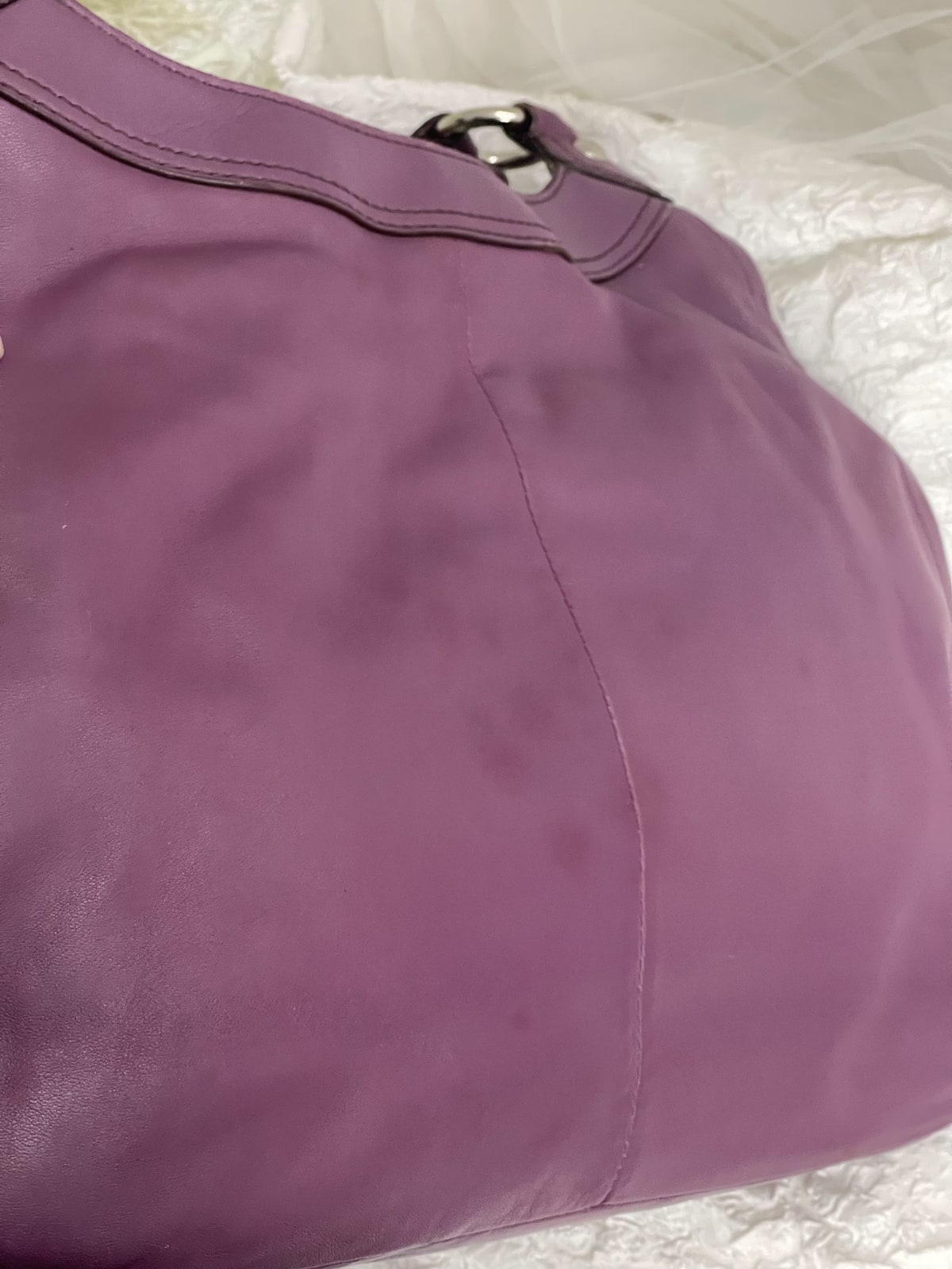 Vintage Coach Lilac Soft Leather Hobo Bag 4
