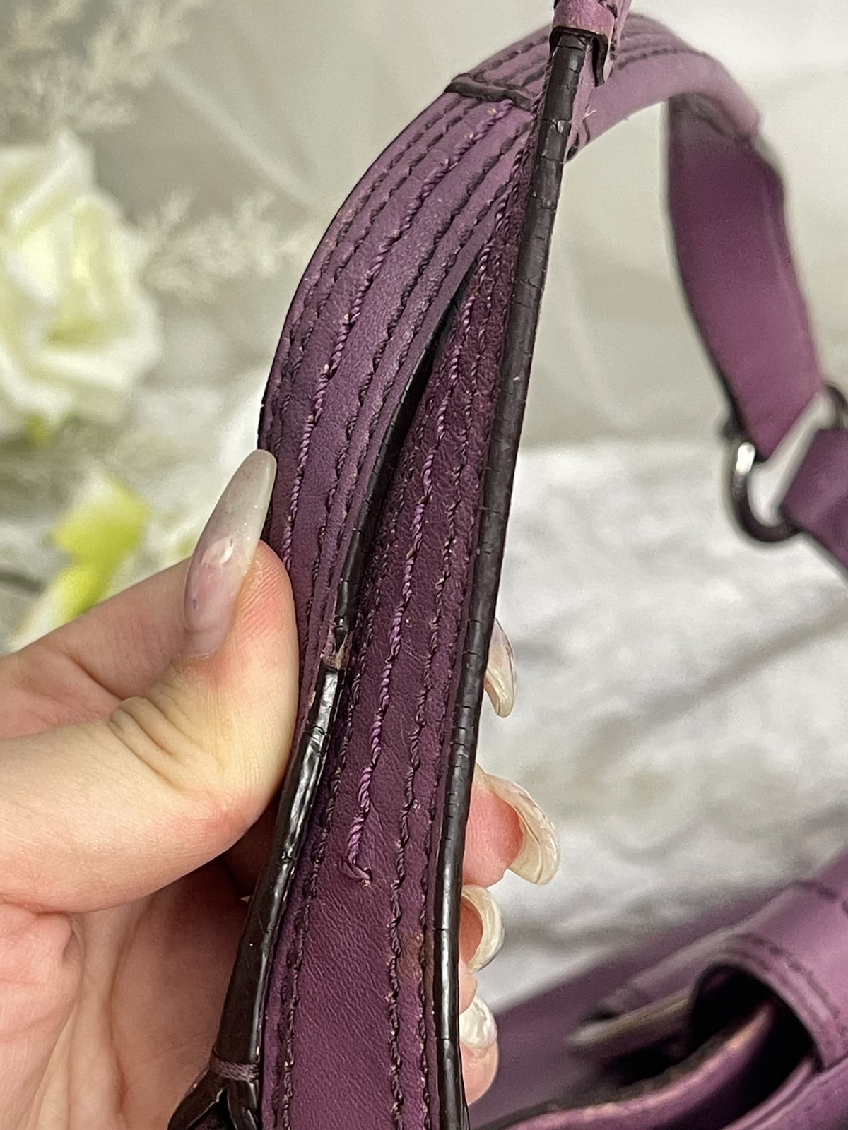 Vintage Coach Lilac Soft Leather Hobo Bag 5