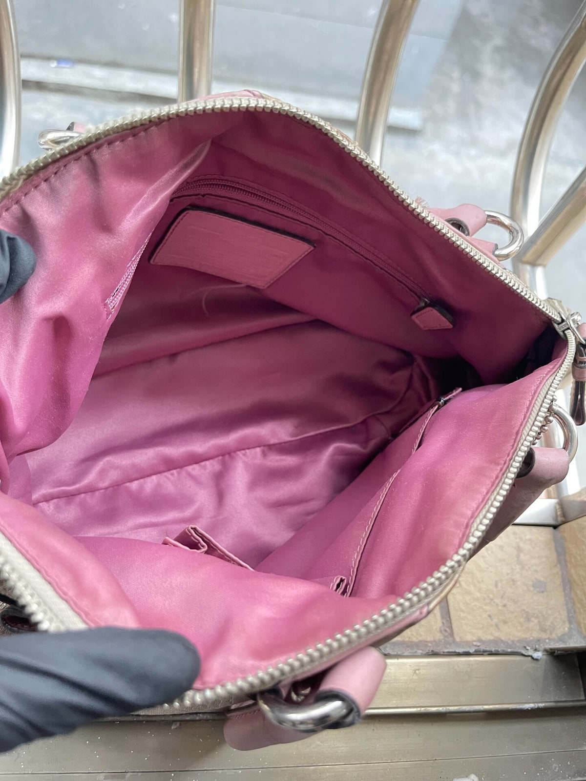 Vintage Coach Pink Op-Art Satchel Bag 7