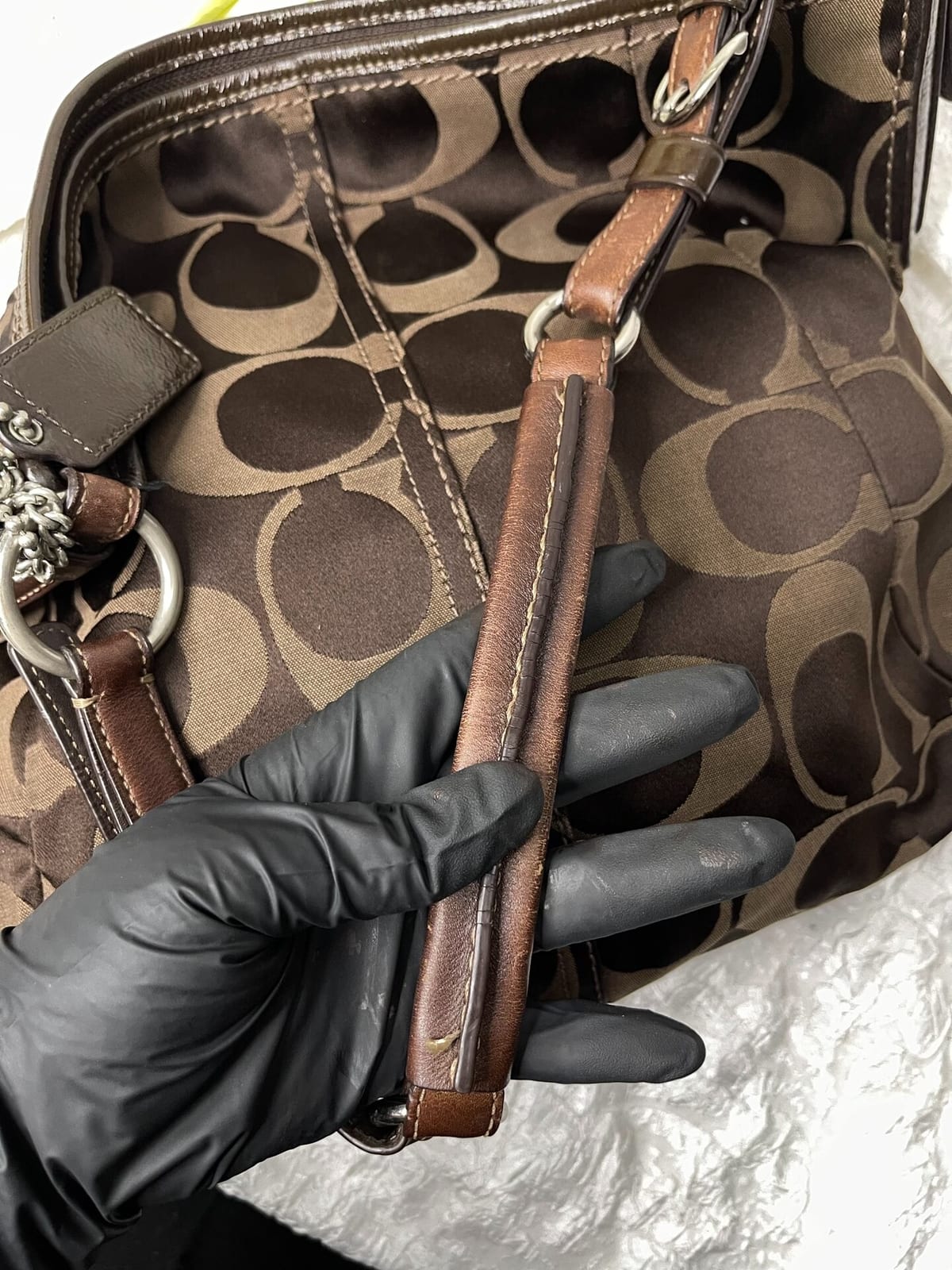Vintage Coach Brown Signature Hobo Bag 3