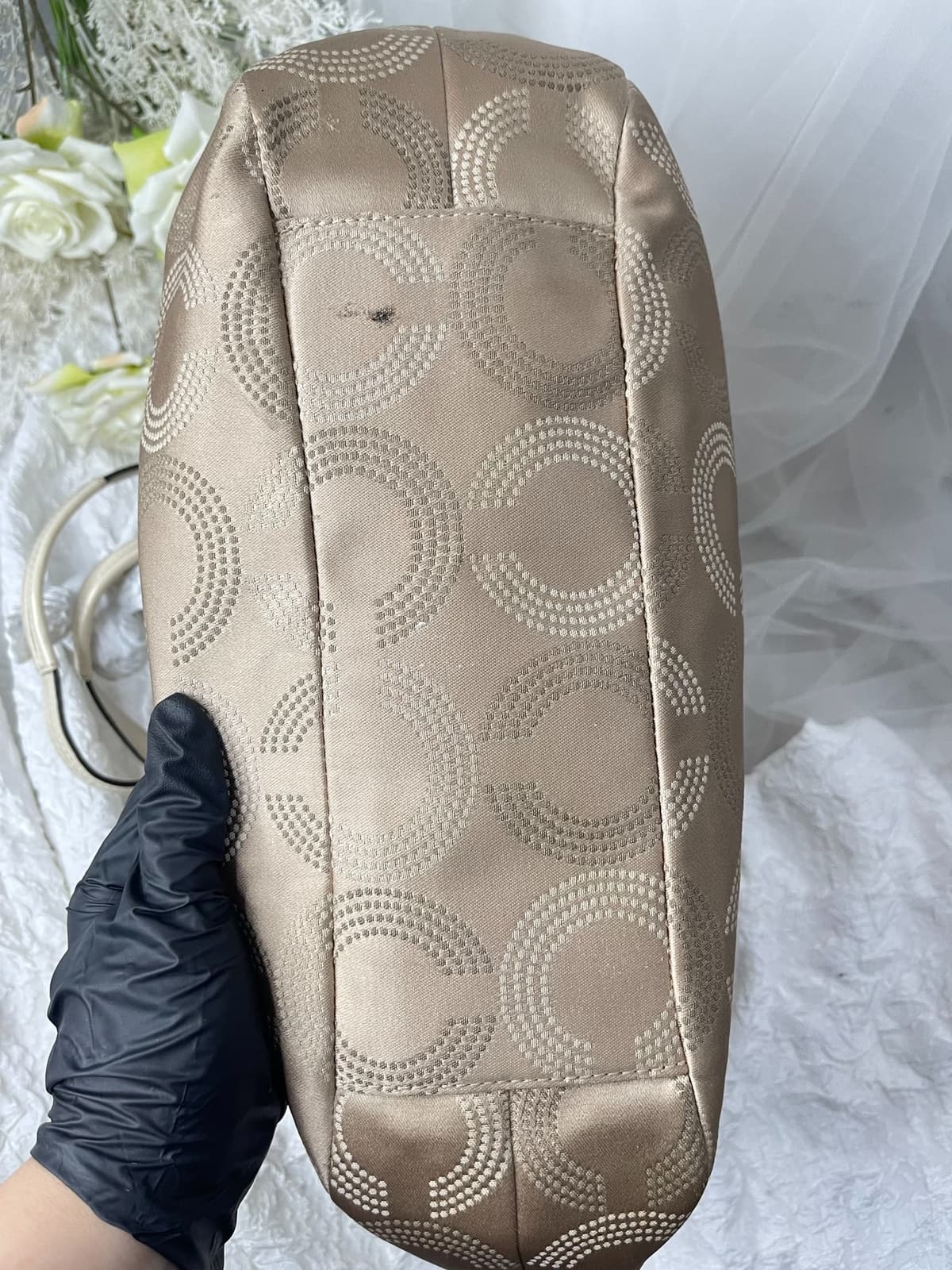 Vintage Coach Pink Op-Art Shoulder Bag 3