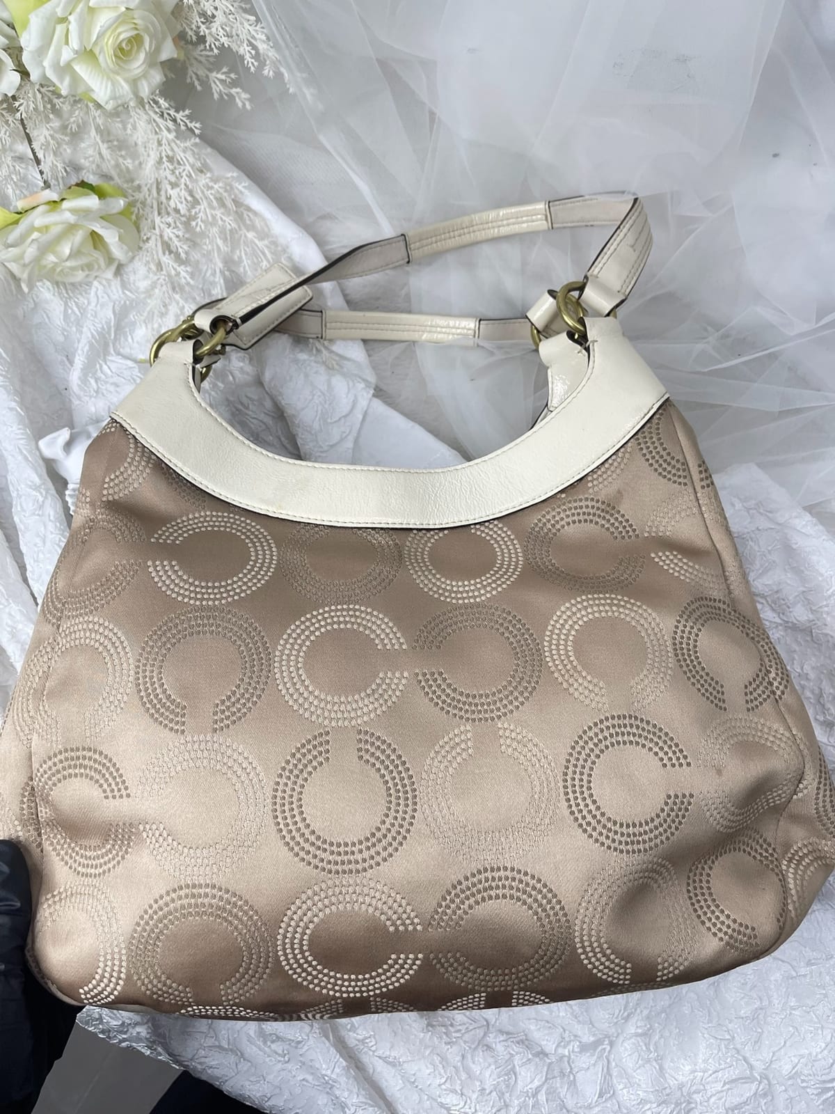 Vintage Coach Pink Op-Art Shoulder Bag 5