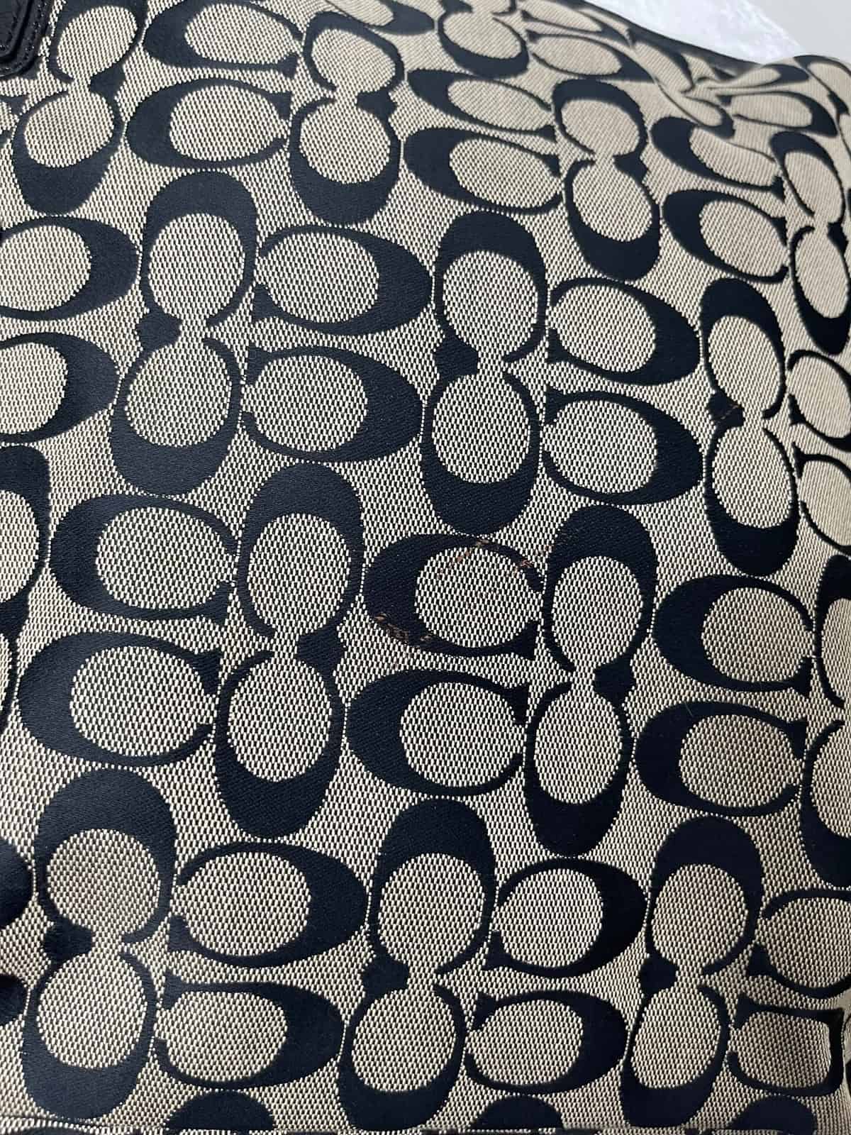 Vintage Coach Black Signature Tote Bag 5