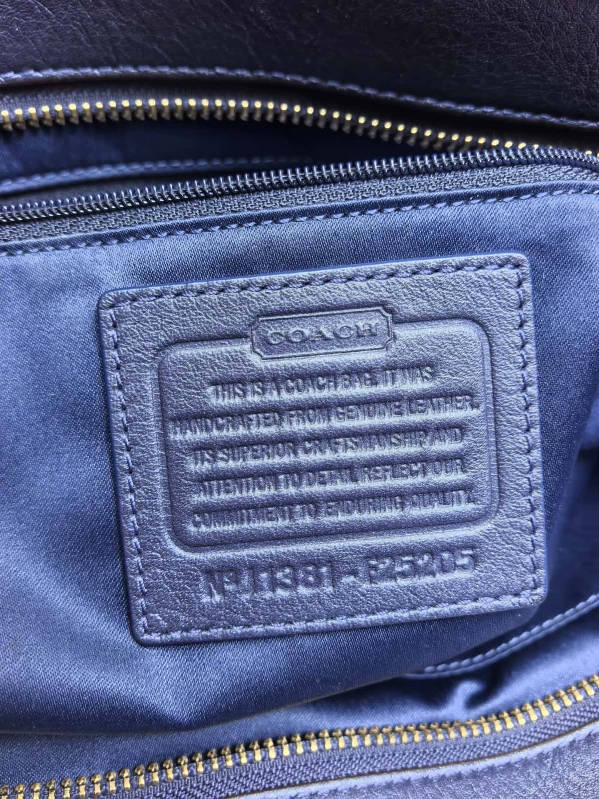 Vintage Coach Blue Structured Tote Bag 3