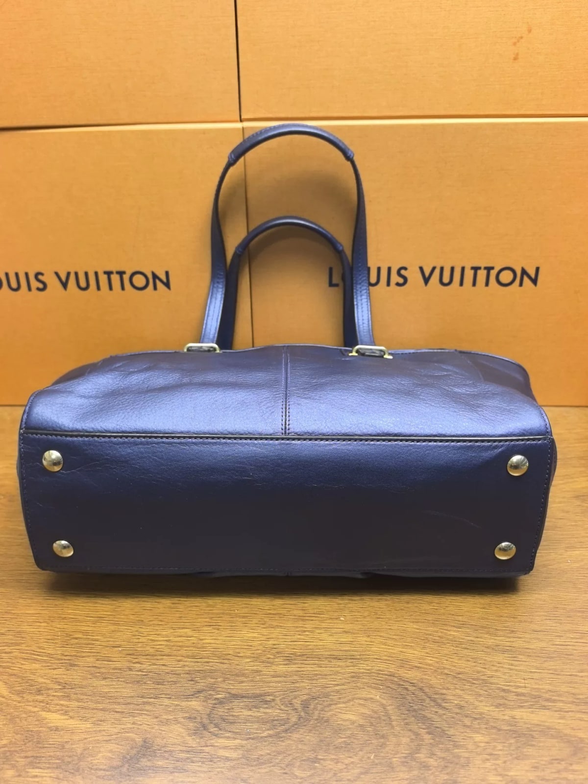 Vintage Coach Blue Structured Tote Bag 9