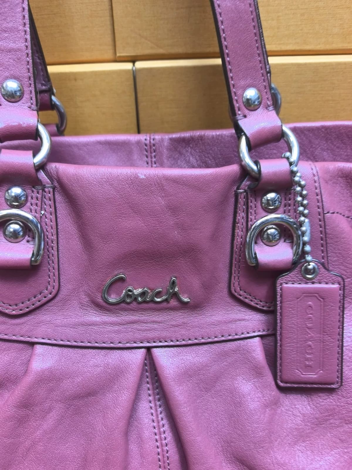 Vintage Coach Pink Pillow Tote Bag 2