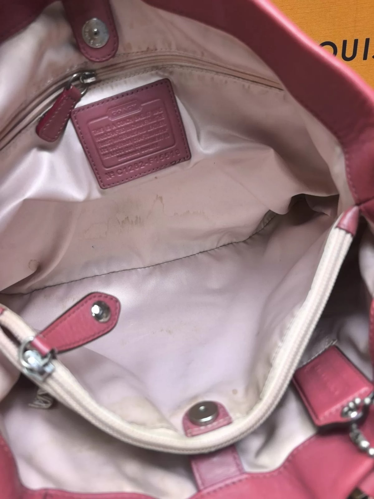 Vintage Coach Pink Pillow Tote Bag 4