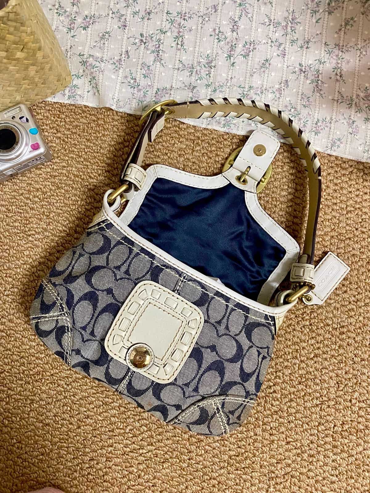 Vintage Coach Blue Mini Pea-Pod Mini Bag 3