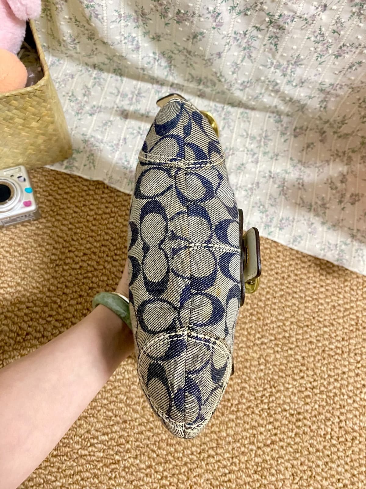Vintage Coach Blue Mini Pea-Pod Mini Bag 4