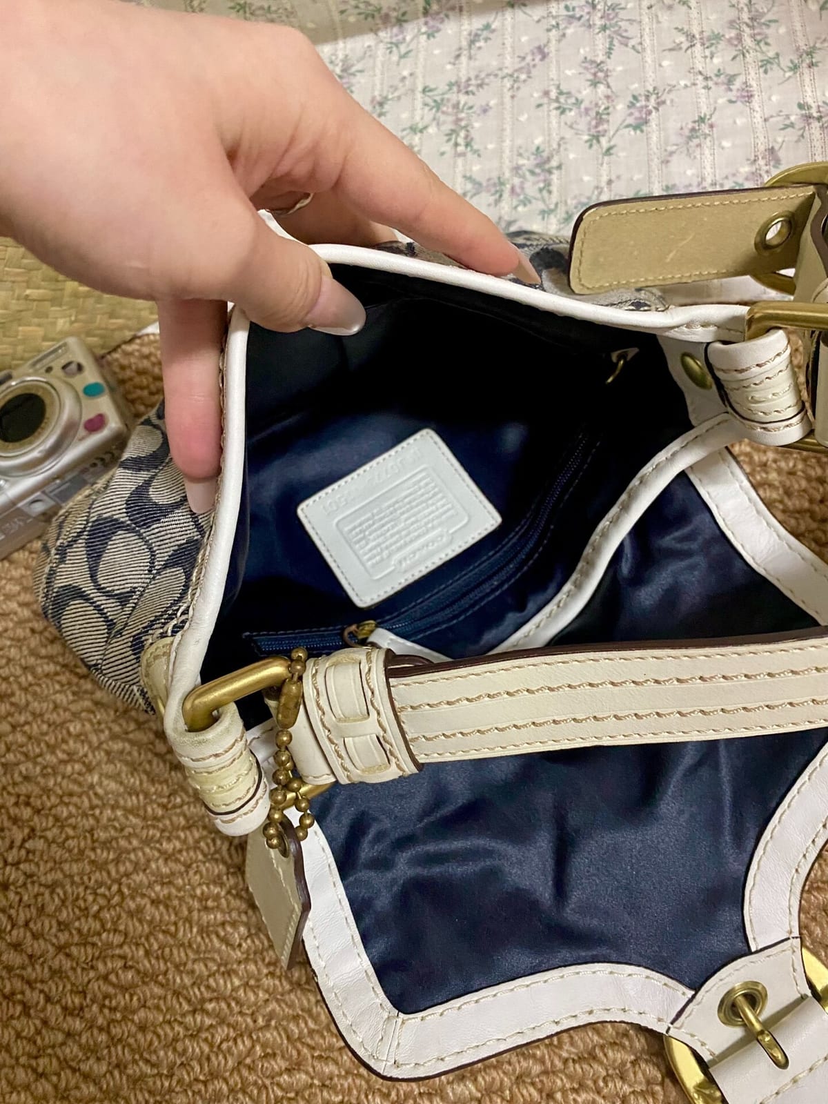 Vintage Coach Blue Mini Pea-Pod Mini Bag 5