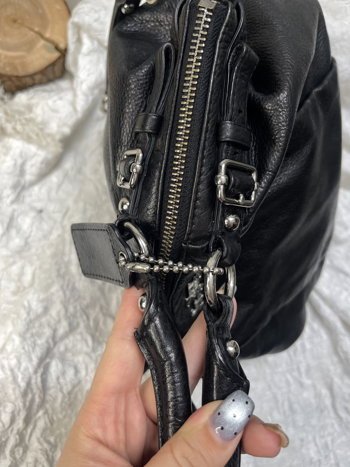 Vintage Coach Black Madison Satchel Bag 3